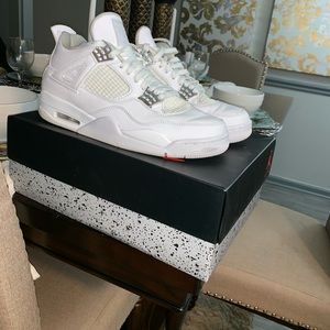 Jordan 4 white\metallic silver